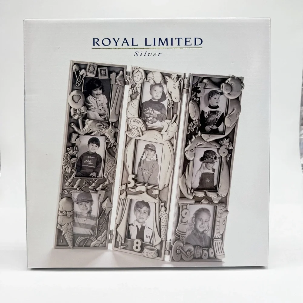 Royal Limited Silver Photo Frame Child Ages 1-9 Vintage NIB NEW